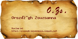 Országh Zsuzsanna névjegykártya
