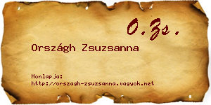 Országh Zsuzsanna névjegykártya